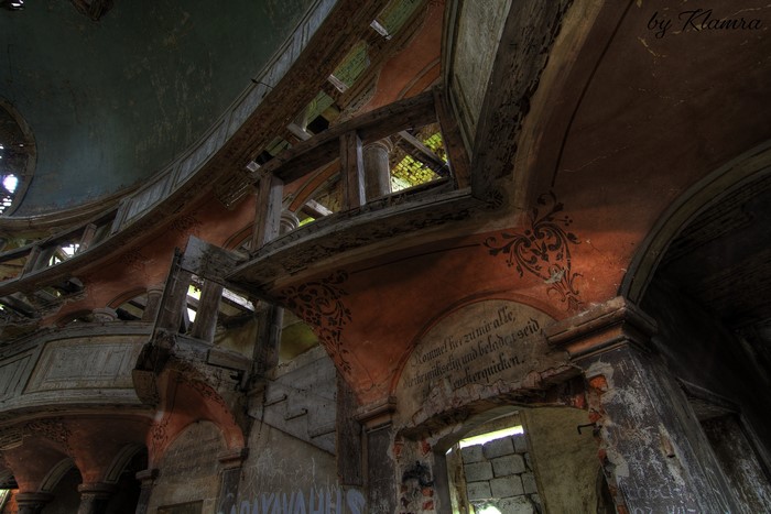 Abandoned church interior in Poland