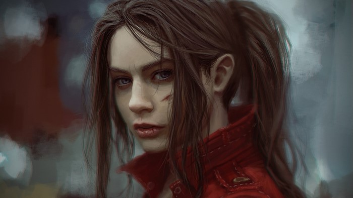 Claire Redfield from Resident Evil 2 Remake artwork