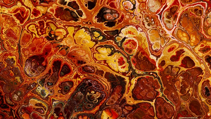 Abstract digital art with brown and orange colors
