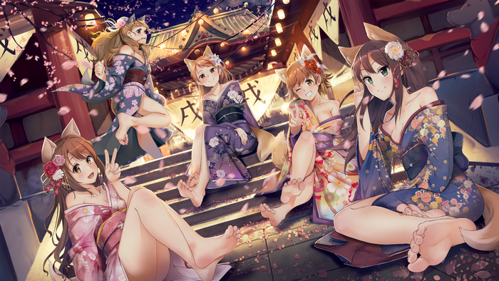 Idolmaster Cinderella Girls Starlight Stage characters in kimonos