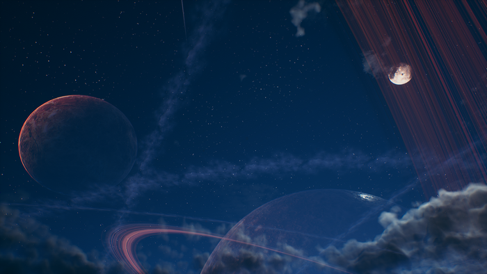 4K Space Planets and Rings