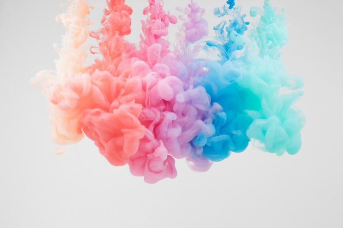 Abstract colorful smoke clouds in 4K