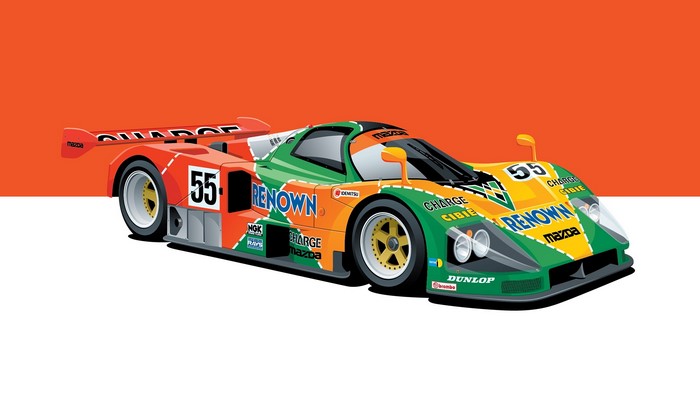 Mazda 787B "Renown" Race Car Poster