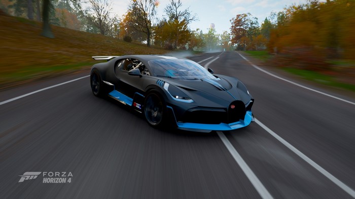 Bugatti Divo drifting in Forza Horizon 4