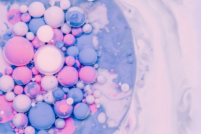 Abstract Pink and Blue Bubbles 4K