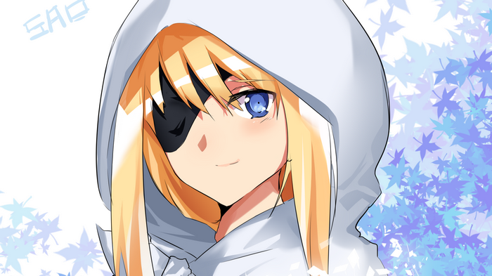 Alice Zuberg from Sword Art Online with an eyepatch