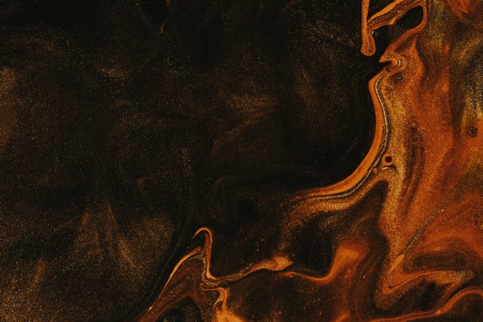 Abstract Orange and Black Swirls 4K