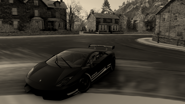 Black Lamborghini Gallardo LP570-4 Super Trofeo Stradale in Forza Horizon 4