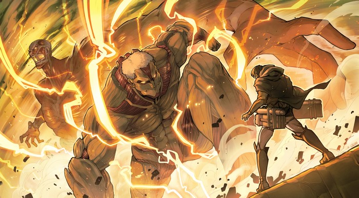 4K Thunderbolt: Armored Titan and Colossal Titan vs. Eren