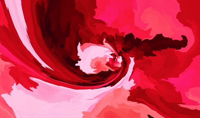 Abstract Red Swirls and Shapes