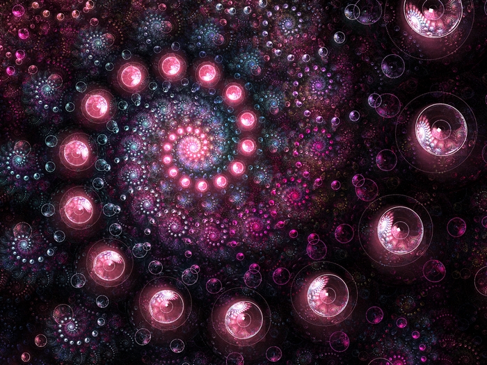 Abstract Fractal Spiral Pattern 4K