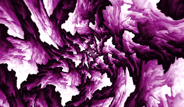 Abstract fractal pattern with purple and white swirls