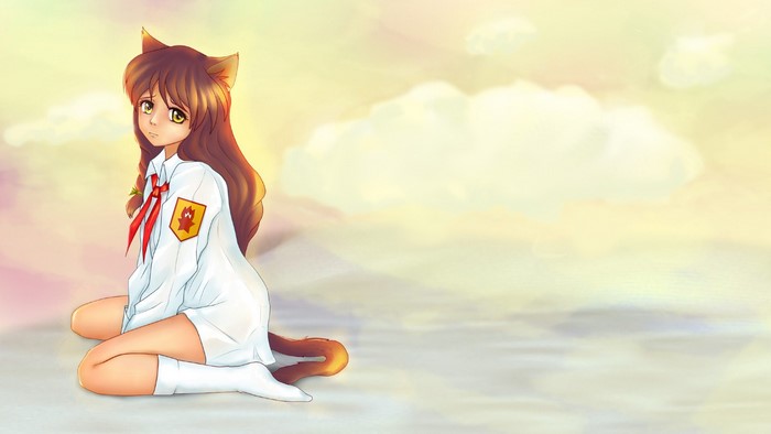 Cat girl from Everlasting Summer