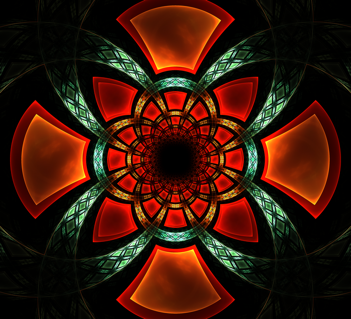 Abstract Fiery Fractal Design