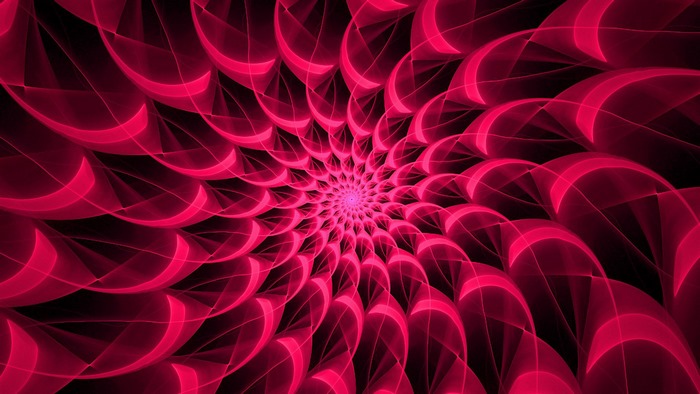 Abstract pink spiral fractal pattern
