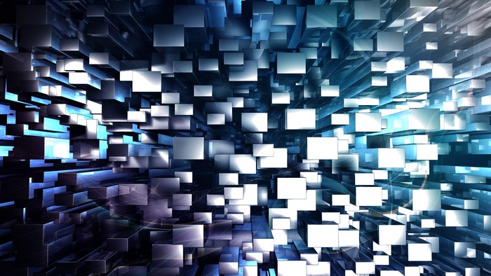 4K 3D Abstract Geometric Blocks Render