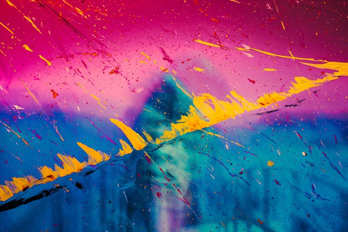 Abstract Paint 4K Pink and Blue Splatter