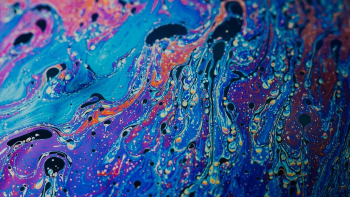 Abstract Paint 4K Blue