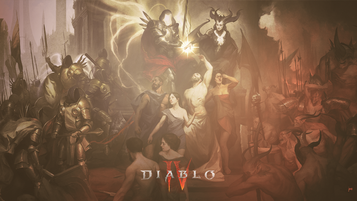 Lilith and angels in Diablo IV