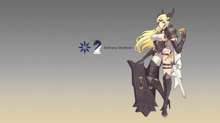 4K Pixiv Fantasia anime girl with blonde hair and armor