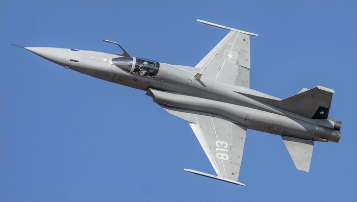 Chilean Air Force F-5E Tiger II fighter jet in flight