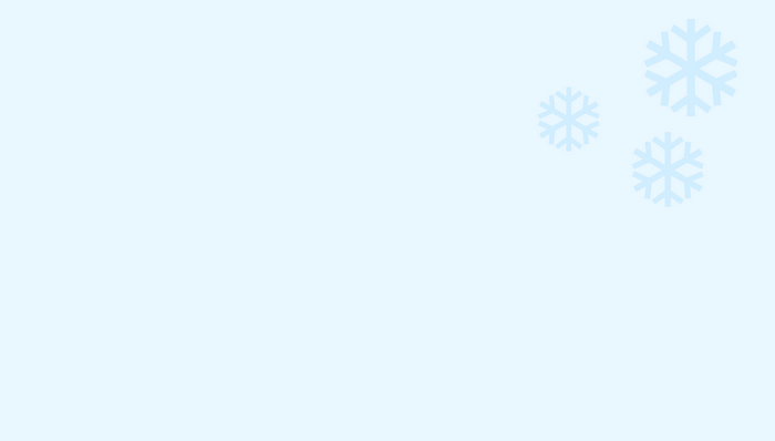 Minimalist snowflakes on a light blue background