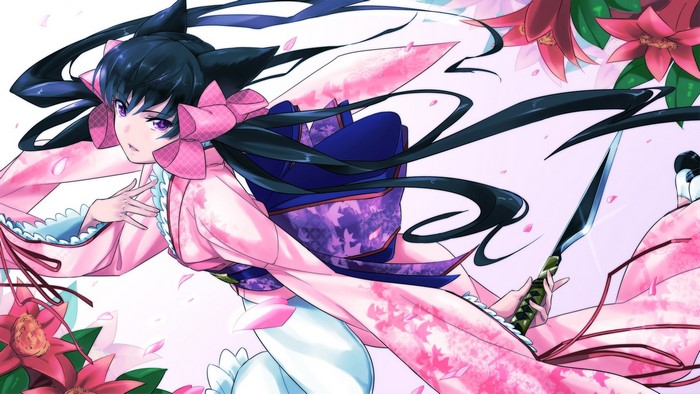 Zakuro from Otome Youkai Zakuro in a pink kimono