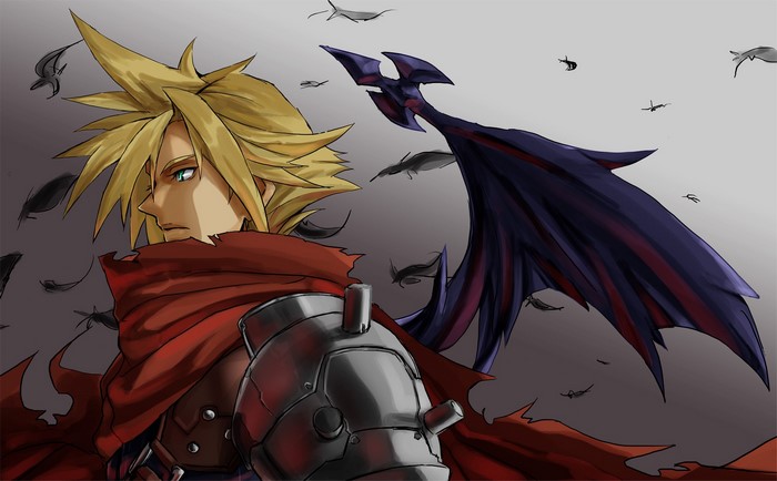 Cloud Strife from Final Fantasy VII and Kingdom Hearts