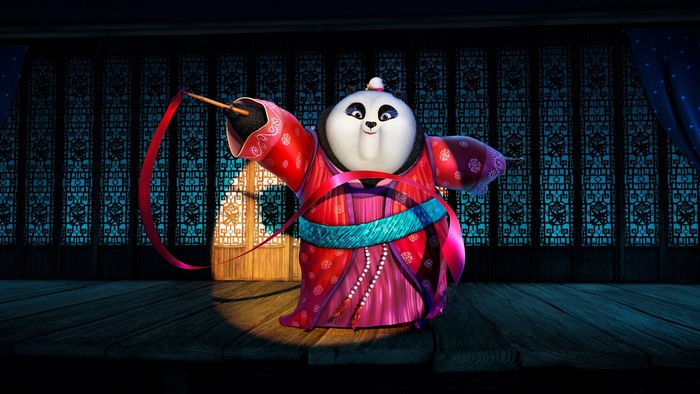 Mei Mei from Kung Fu Panda performing a ribbon dance
