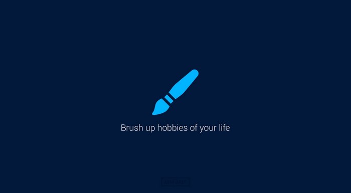 Paintbrush icon and inspirational quote