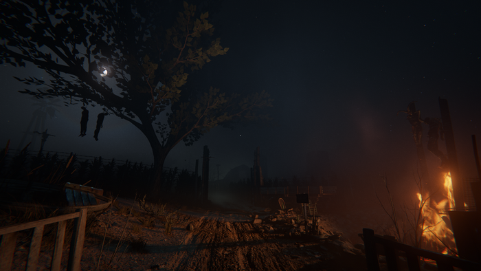 Outlast 2 screenshot with hanged figures