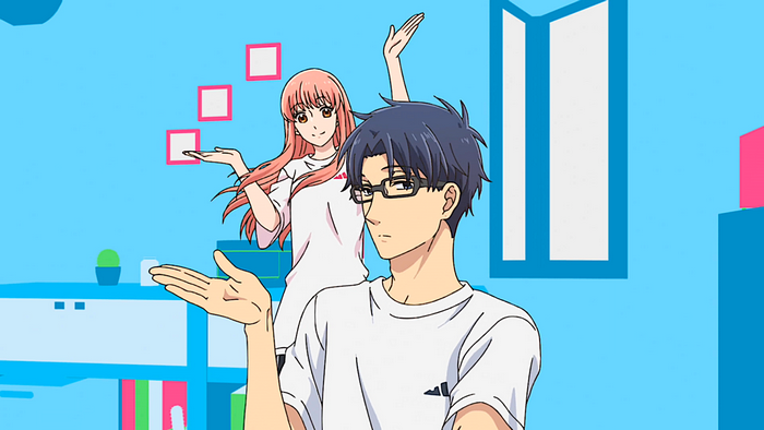 Narumi Momose and Hirotaka Nifuji from Wotaku Ni Koi Wa Muzukashii