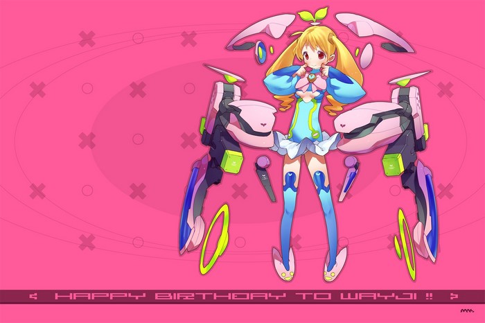 Anime girl with mecha suit