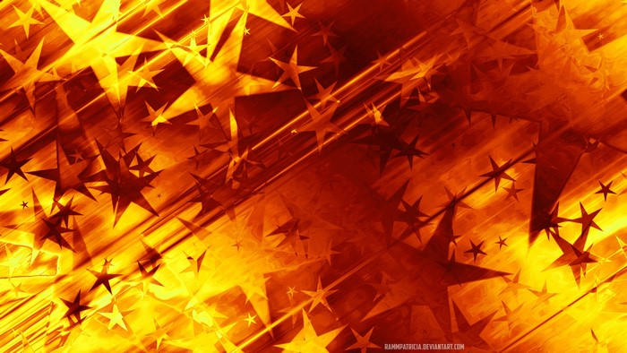 Abstract digital art with stars and light streaks