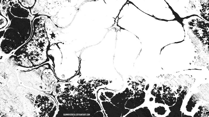 Abstract monochrome digital art with stars