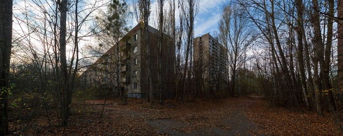 Abandoned apartment blocks in Pripyat, Ukraine