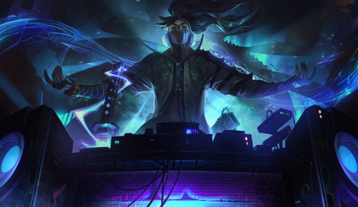 Yasuo from League of Legends DJing