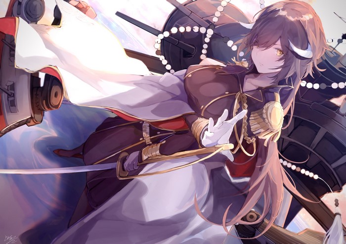 Mikasa from Azur Lane with sword