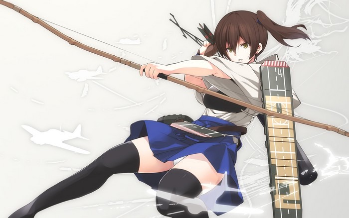 Kaga from Kantai Collection with bow and arrow