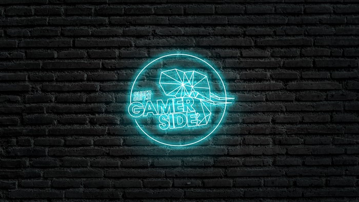 Super Gamer Side neon sign on brick wall
