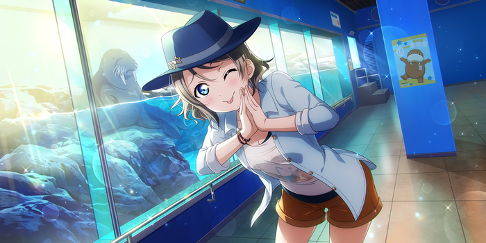 Watanabe You from Love Live! Sunshine!! at the aquarium