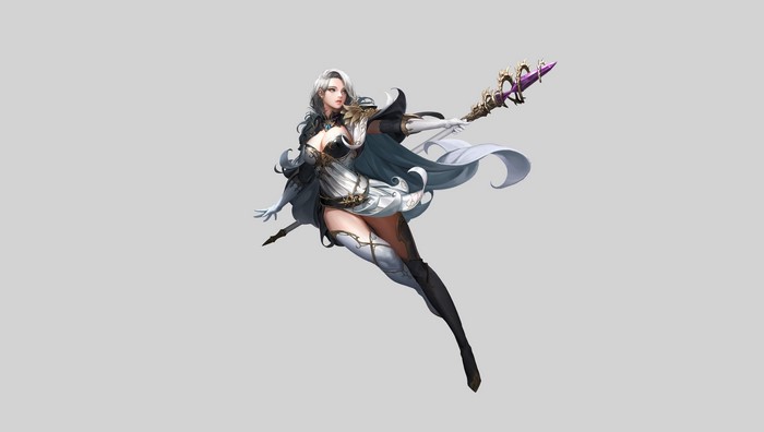 Fantasy art of a woman with a staff