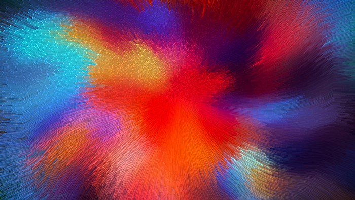 Abstract colorful explosion of light