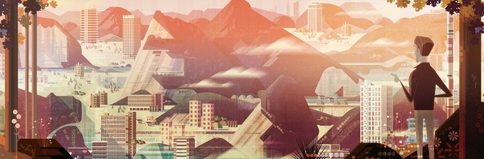 Digital Art City Landscape Illustration