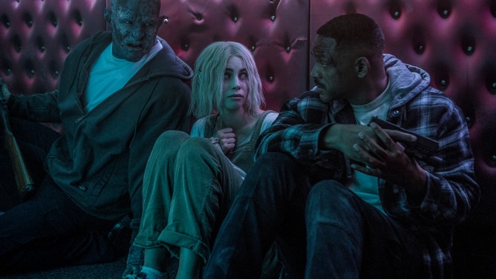 Will Smith, Lucy Fry, and Joel Edgerton in Bright