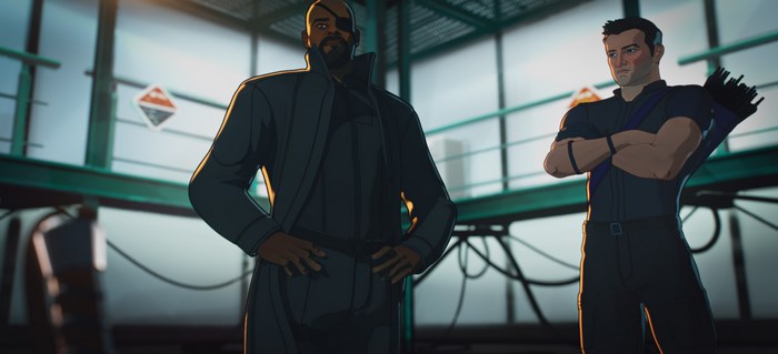 Nick Fury and Hawkeye in What If...?
