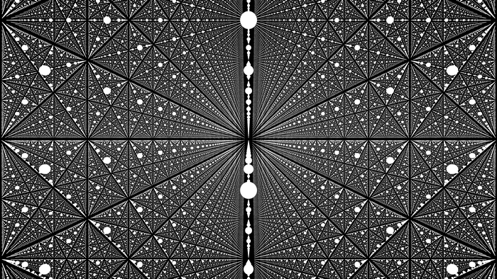Monochrome Geometric Pattern with White Circles