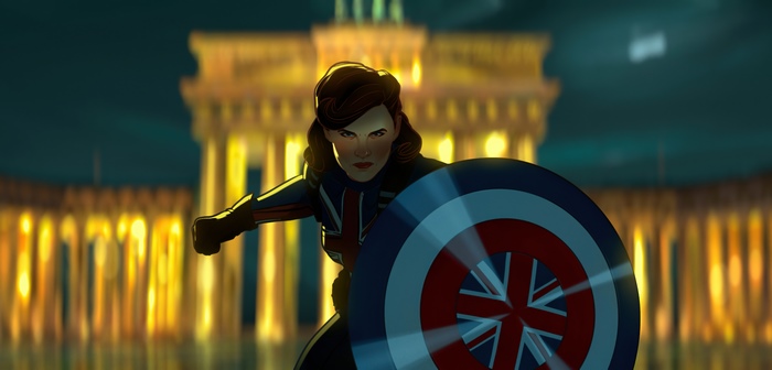 Captain Carter with Union Jack Shield