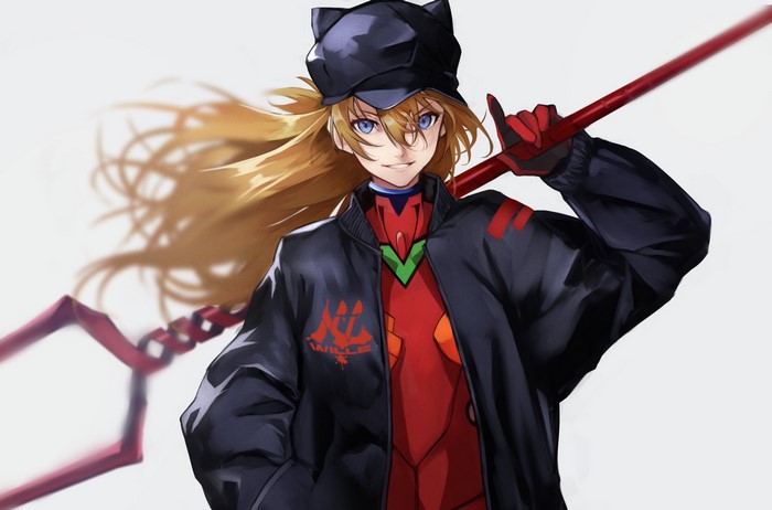 Asuka Langley Soryu from Neon Genesis Evangelion with Spear of Longinus