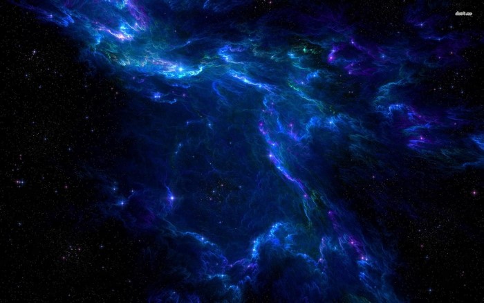 Blue and purple nebula with stars